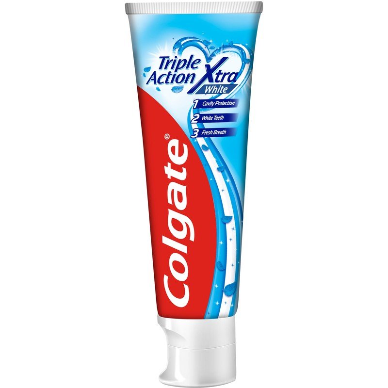 Colgate Triple action extra whitening toothpaste